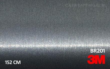 3M 2080 BR201 Brushed Steel car wrap folie