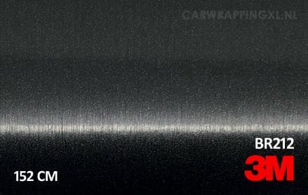 3M 2080 BR212 Brushed Black Metallic car wrap folie