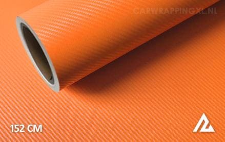 3D carbon oranje car wrap folie