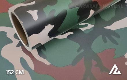 Camouflage groen zwart car wrap folie