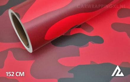 Camouflage rood car wrap folie