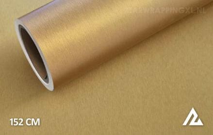 Geborsteld aluminium goud car wrap folie