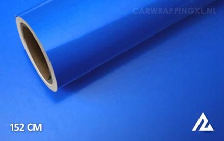 Glans blauw car wrap folie