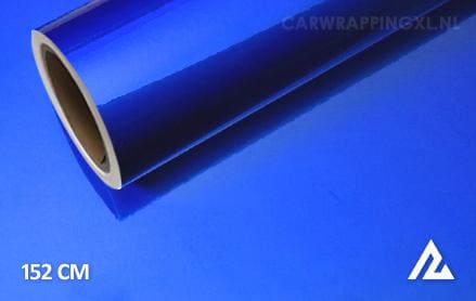 Glans metallic blauw car wrap folie