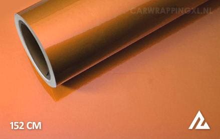 Glans metallic oranje car wrap folie