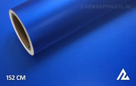 Mat chroom blauw car wrap folie