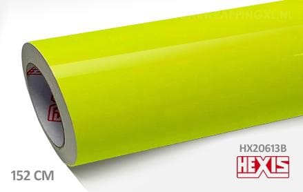 Hexis HX20613B Fluor Yellow Gloss car wrap folie