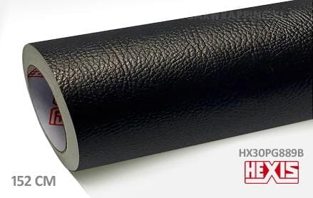 Hexis HX30PG889B Black Grain Leather Gloss car wrap folie