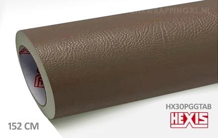 Hexis HX30PGGTAB Taupe Grain Leather Gloss car wrap folie