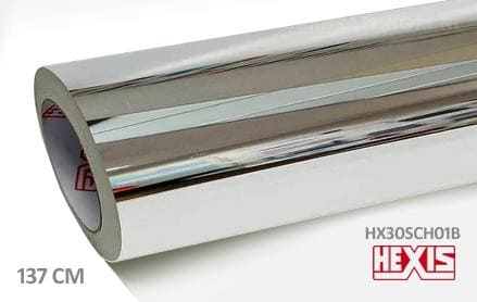 Hexis HX30SCH01B Super Chrome Silver Gloss car wrap folie